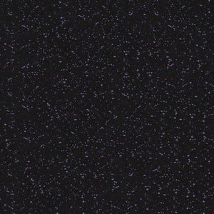 The ECORE Athletic Rubber Floor Tiles - 8mm Interlocking feature a black background with countless tiny white and faint purple specks, resembling a dark, star-filled night sky.