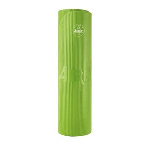 Affordable commercial grade exercise mat with eyelets for hanging