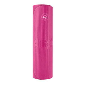 Affordable commercial grade exercise mat with eyelets for hanging