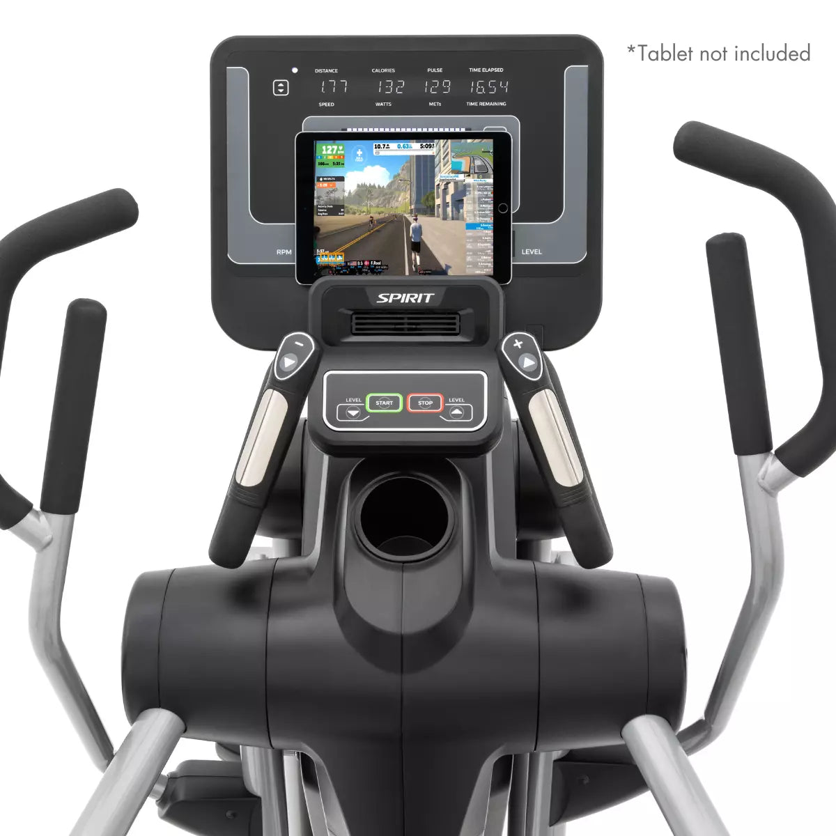 Spirit Fitness CES880 commercial grade suspension elliptical cardio machine with cooling fan and LED display