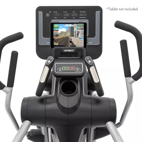 Spirit Fitness CES880 commercial grade suspension elliptical cardio machine with cooling fan and LED display