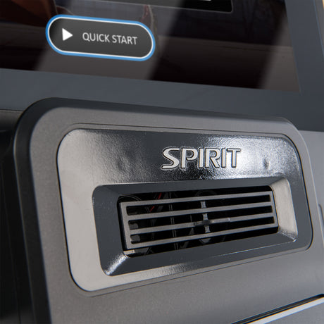Spirit Fitness CR800 ENT recumbent bike with interactive touchscreen display