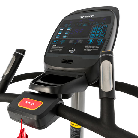Spirit Fitness CSC900 commercial grade stair climber with heart rate pulse sensors and extra large stairs