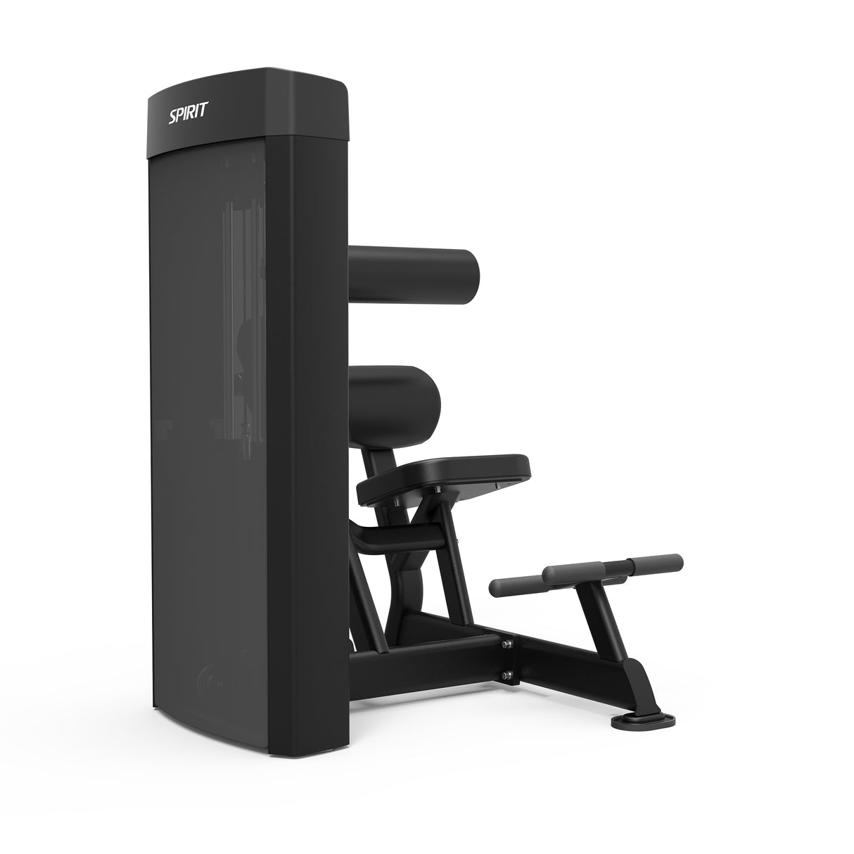 Spirit Fitness CSD-ACBE - Dual Function Ab Crunch Back Extension machine with Integrated Rep Counter and Timer, 190 lb. Weight Stack, 5 lb. Weight Stack Increments, 12-Guage Steel Construction, and Black Powder Coat Finish