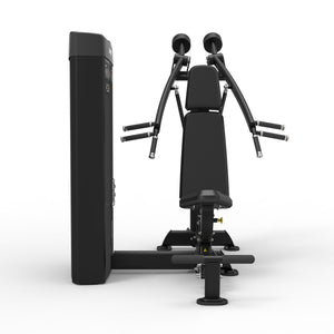Spirit Fitness CSD-CPSP - Dual Function Chest Press Shoulder Press machine with Integrated Rep Counter and Timer, 200 lb. Weight Stack, 5 lb. Weight Stack Increments, 12-Guage Steel Construction, and Three Hand Grip Positions