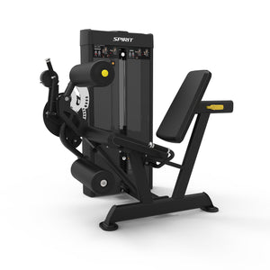 Spirit Fitness CSD-LELC - Dual Function Leg Extension Leg Curl machine with Integrated Rep Counter and Timer, 210 lb. Weight Stack, 5 lb. Weight Stack Increments, 12-Guage Steel Construction, and Adjustable Back Rest