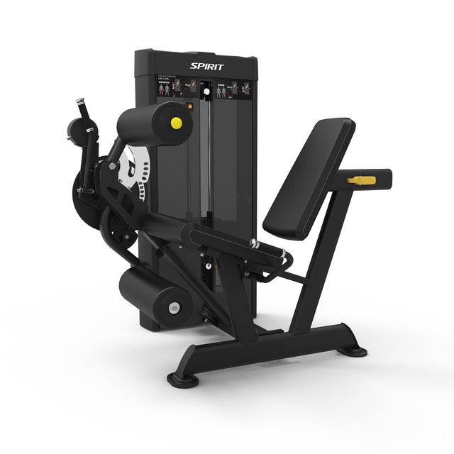Spirit Fitness CSD-LELC - Dual Function Leg Extension Leg Curl machine with Integrated Rep Counter and Timer, 210 lb. Weight Stack, 5 lb. Weight Stack Increments, 12-Guage Steel Construction, and Adjustable Back Rest