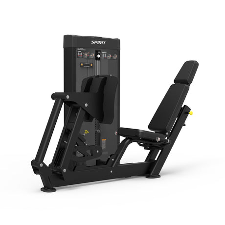 Spirit Fitness CSD-LPCE - Dual Function Leg Press Calf Extension machine with Integrated Rep Counter and Timer, 220 lb. Weight Stack, 5 lb. Weight Stack Increments, 12-Guage Steel Construction, and Adjustable Back Rest and Footplate