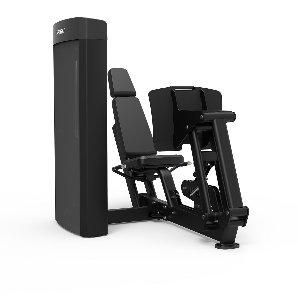 Spirit Fitness CSD-LPCE - Dual Function Leg Press Calf Extension machine with Integrated Rep Counter and Timer, 220 lb. Weight Stack, 5 lb. Weight Stack Increments, 12-Guage Steel Construction, and Adjustable Back Rest and Footplate