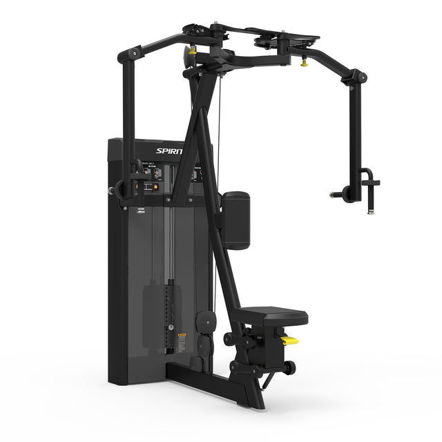 Spirit Fitness CSD-PFRD - Dual Function Pec Fly Rear Delt machine with Integrated Rep Counter and Timer, 200 lb. Weight Stack, 5 lb. Weight Stack Increments, 12-Guage Steel Construction, and Adjustable Seat Height