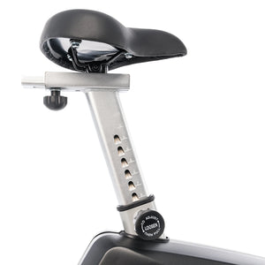 Spirit Fitness CU800ENT light commercial upright bike with touchscreen display and large padded seat