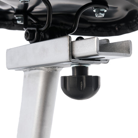 Spirit Fitness CU800ENT light commercial upright bike with touchscreen display and large padded seat