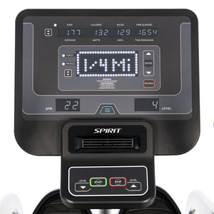 Spirit Fitness CRS800S light commercial recumbent seated stepper with adjustable seat and handles and armrests