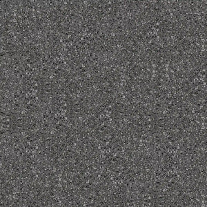Close-up of ECORE Athletic’s 8mm Interlocking Rubber Floor Tiles, showing a textured, grainy surface with small scattered particles and a dark grey finish.