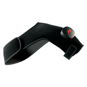 Pad which wraps around your shoulder to provide heat and vibration therapy to increase circulation and decrease pain