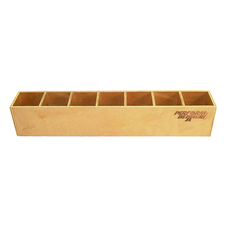 Wooden floor storage for foam rollers by Perform Better