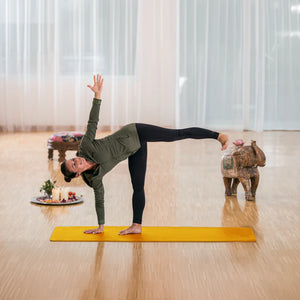 Yellow commercial caliber yoga mat