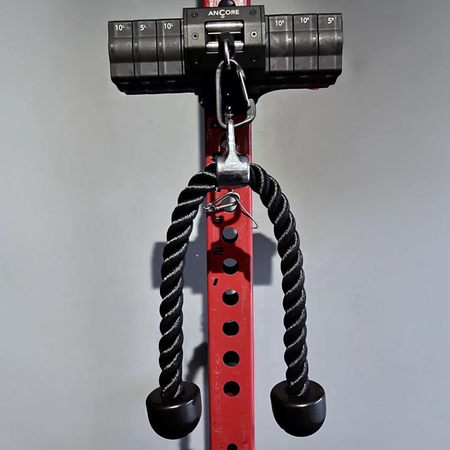 ANCORE adjustable portable cable column triceps pulldown rope attachment