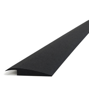 ECORE Straight Edge Reducer 48 inch black rubber floor transition strip, angled view