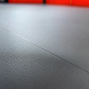 Finished heat-welded seam after ECORE Bounce 2 Weld Rod was welded in and trimmed flush with the floor