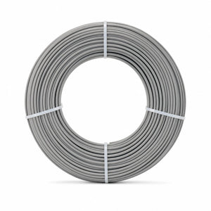 ECORE Baller Weld Rod spool viewed front on, showing the wound coil of grey vinyl weld rod