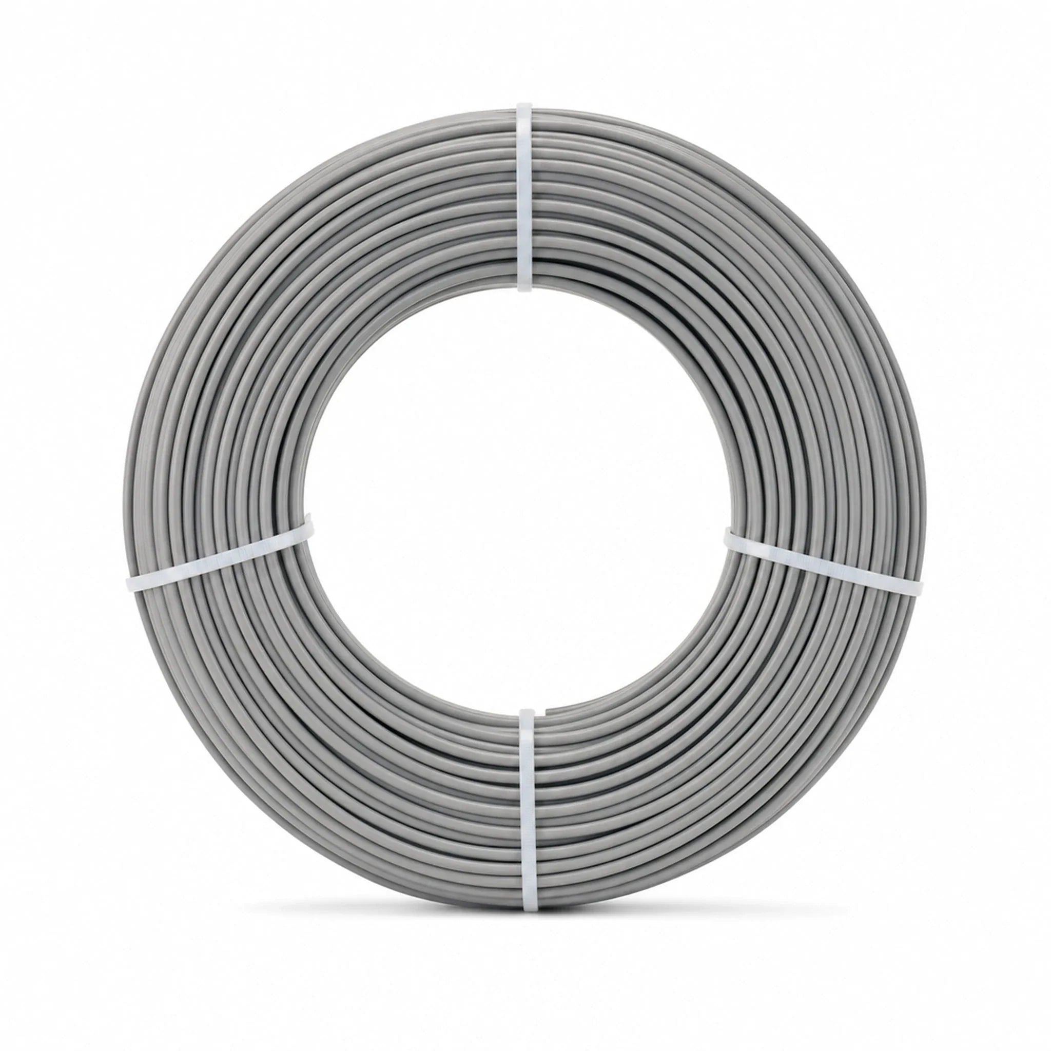 ECORE Integrity Motivate Weld Rod spool viewed front on, showing the wound coil of grey vinyl weld rod