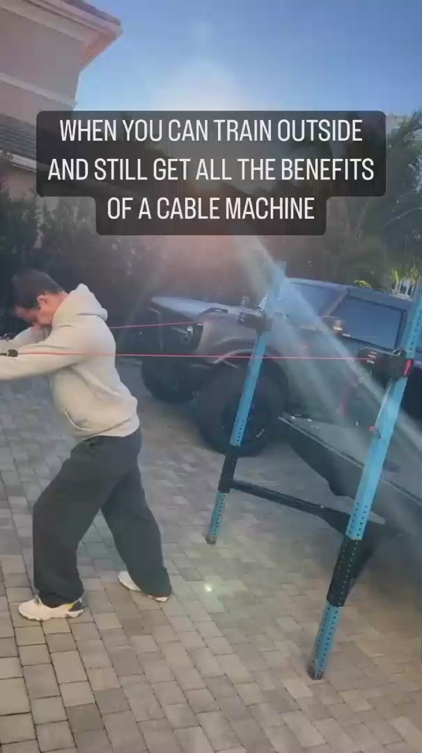 Dual ANCORE portable adjustable cable column