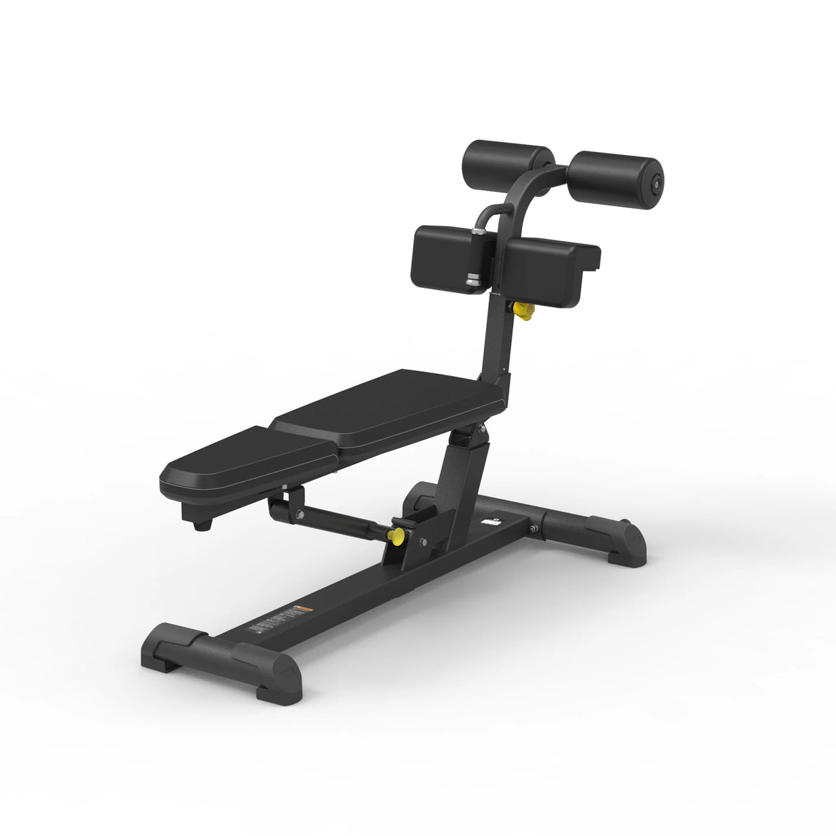 Opposite angled view of the Spirit Fitness CSF-AABB Adjustable Ab Bench showing the adjustment pin and full bench length.