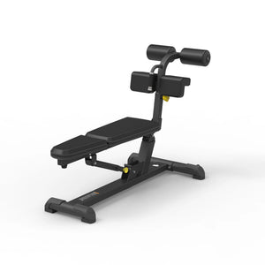 Opposite angled view of the Spirit Fitness CSF-AABB Adjustable Ab Bench showing the adjustment pin and full bench length.