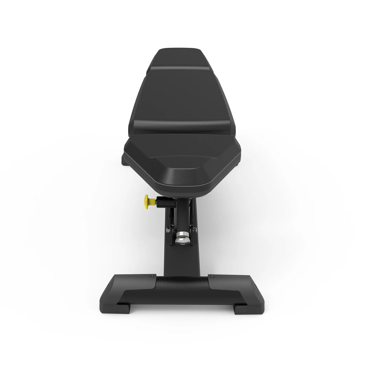 Rear view of the Spirit Fitness CSF-ADJB Adjustable Bench showing the seat and backrest pads on a black frame.