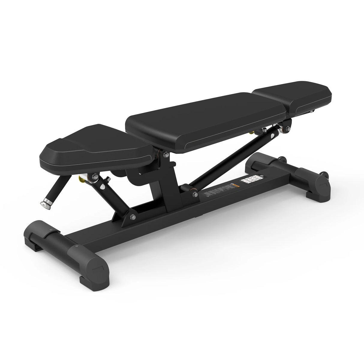 Opposite angled view of the Spirit Fitness CSF-ADJB Adjustable Bench showing the seat, backrest, and folding base.