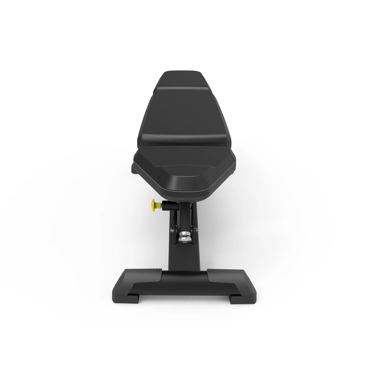 Front view of the Spirit Fitness CSF-ADJB Adjustable Bench showing the backrest and seat pad on a black frame.
