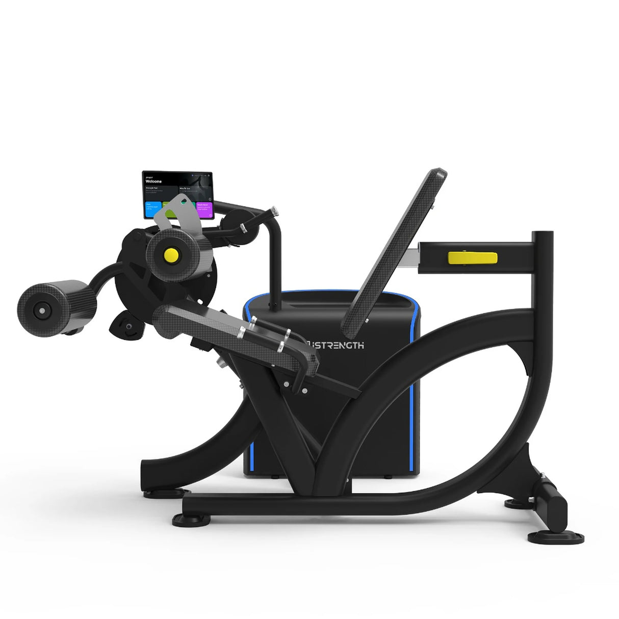 Side profile of the Spirit Fitness CSI-LELC i-Strength Dual Leg Extension/Leg Curl showing the seat, leg pad, and iStrength shroud.